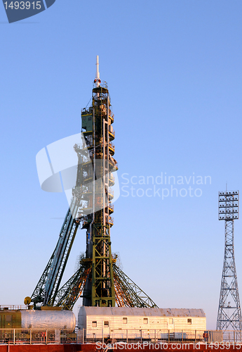 Image of Soyuz Spacecraft on the Launch Pad