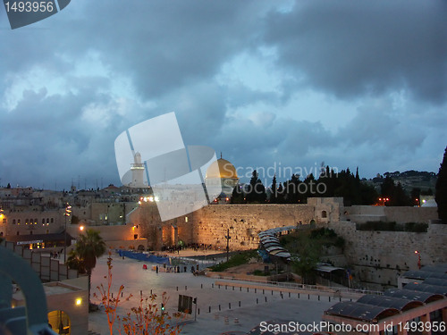 Image of jerusalem old city at evening