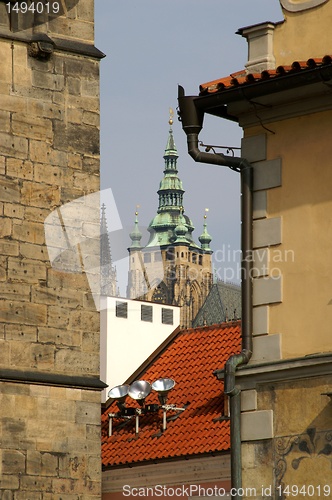 Image of prague old city towers and churches
