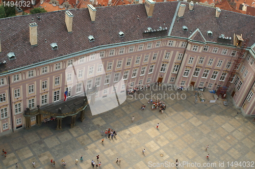 Image of Prague president palace courtyard