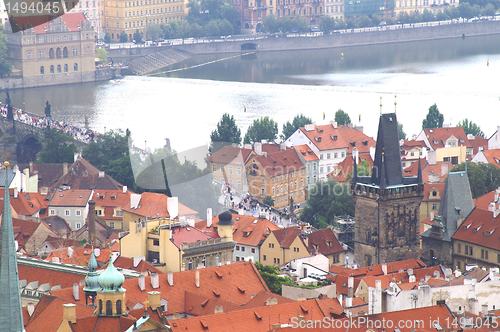 Image of Prague view and roofs