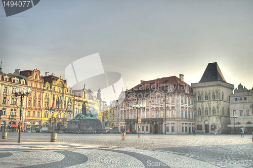 Image of Prague square at morning