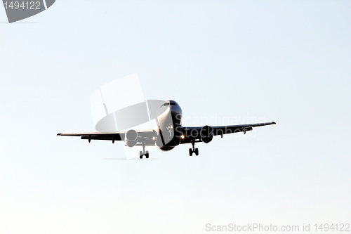 Image of landing aeroplane