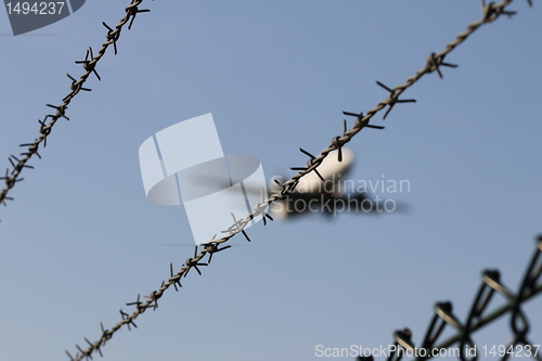 Image of airport fence