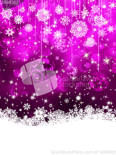 Image of Christmas background with baubles. EPS 8