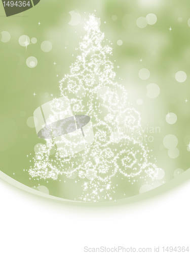 Image of Christmas tree on elegant bokeh. EPS 8