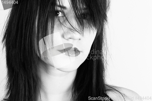 Image of Young fashion model with a clean face