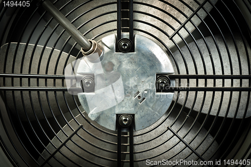 Image of A turbine behind black bars