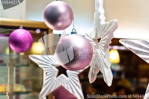Image of Pink balls and white stars