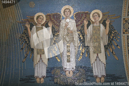 Image of Angels, mosaic, Mount Tabor- Basilica of the Transfiguration