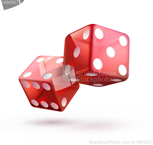 Image of shiny red dices 