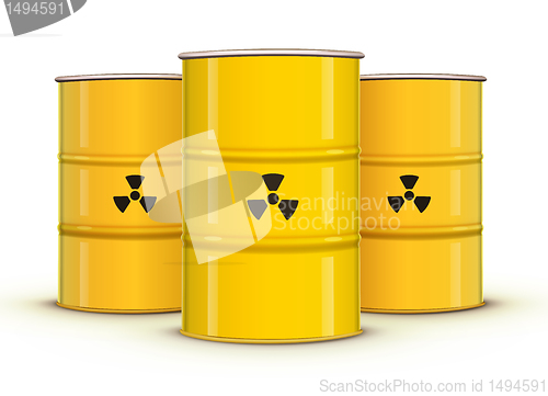 Image of yellow metal barrels
