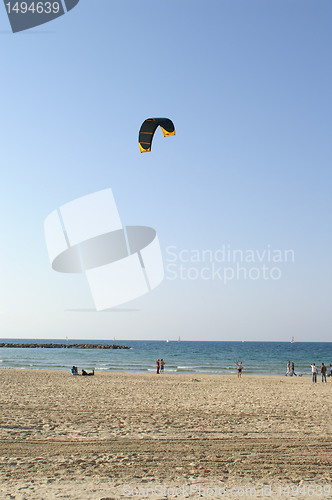 Image of paraplane in a sea beach