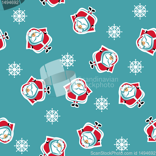 Image of Seamless pattern with Santa 