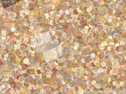 Image of Euro coins background