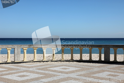 Image of Promenade and beach of traditional seaside resort of Sousse, Tunisia