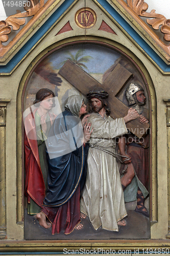 Image of 4th Stations of the Cross, Jesus meets His Mother