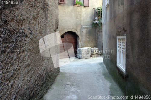 Image of Ancient street in the city of Vrbnik, Croatia