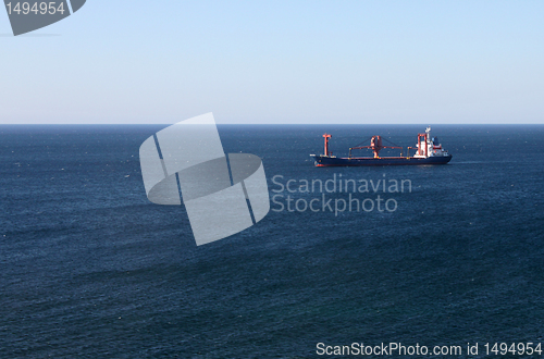 Image of container ship in a sea
