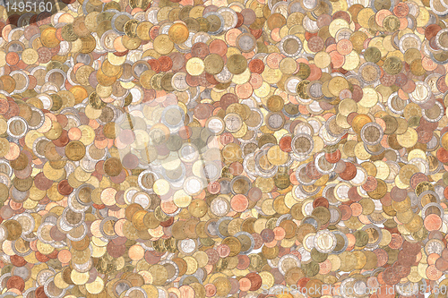 Image of Euro coins background