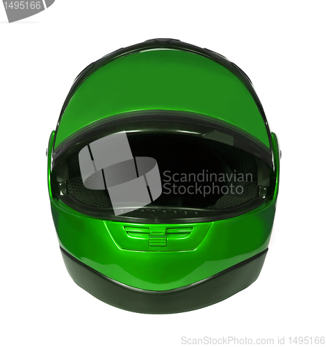 Image of Motorcycle helmet green