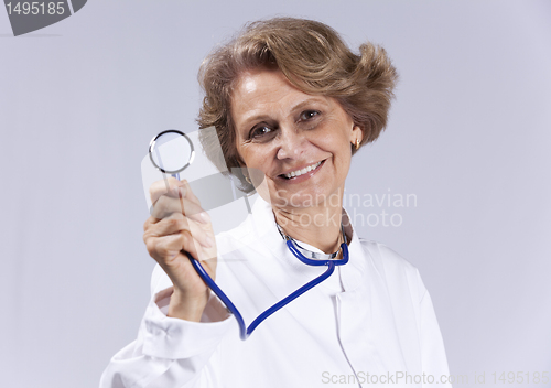 Image of Happy senior doctor