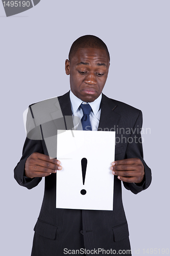 Image of Businessman exclamation point