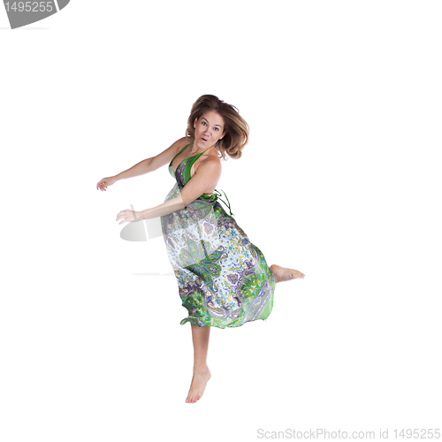 Image of Happy woman dancing