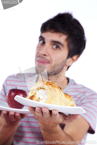 Image of young man food decision 