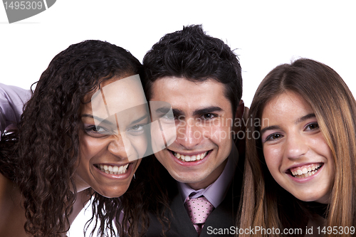 Image of Three happy teenagers