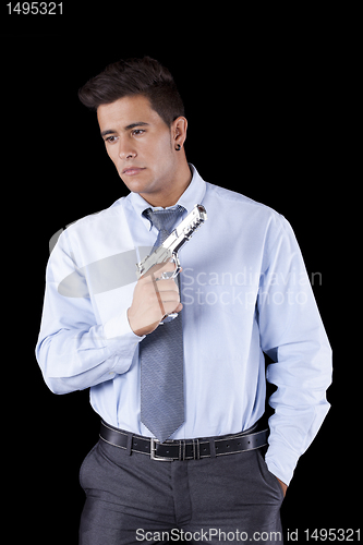 Image of Businessman with a handgun