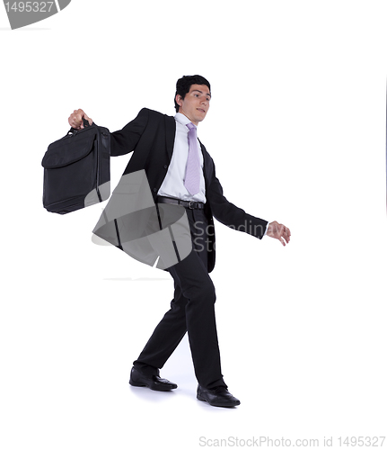 Image of Businessman walking step by step