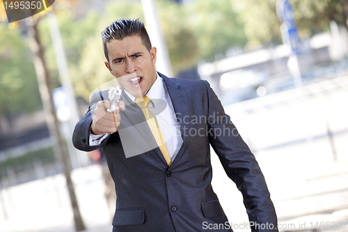 Image of Security Businessman with a handgun