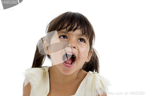 Image of portrait of a cute happy girl