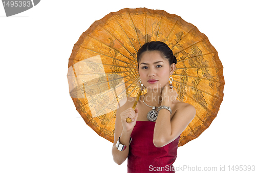 Image of asian girl in traditional 