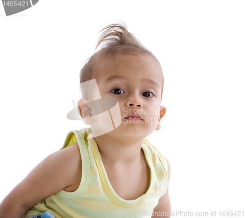 Image of little boy with funny hairstyle