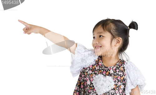 Image of girl pointing at something