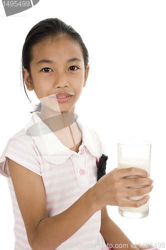 Image of teeny with a glass of milk