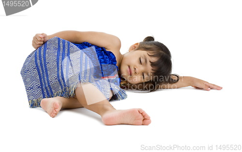 Image of cute little girl sleeping