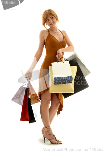 Image of shopping redhead