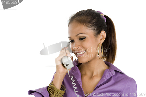 Image of woman on the phone