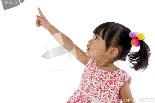 Image of little girl pointing at something