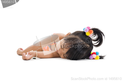 Image of cute little girl sleeping