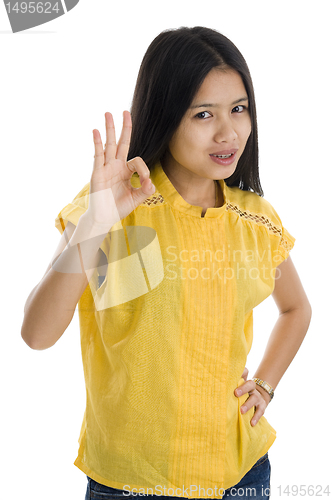 Image of woman with ok sign