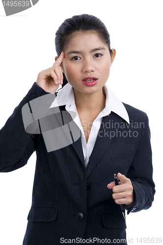 Image of business woman found a solution