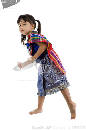 Image of  little girl stepping to the side