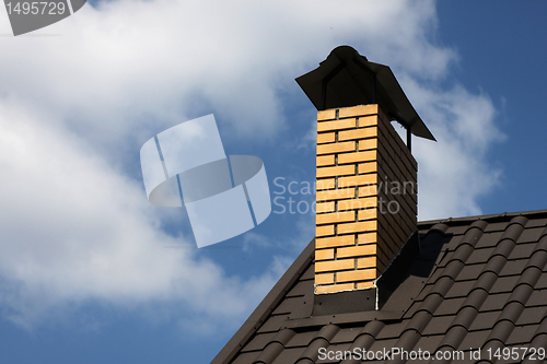 Image of chimney on a roof