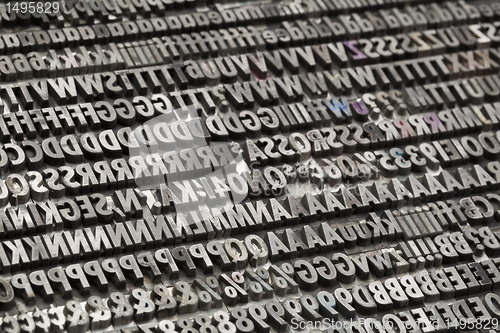 Image of vintage metal letters and numbers