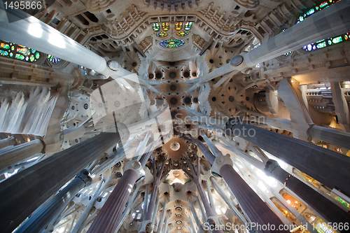 Image of La Sagrada Familia - the impressive cathedral designed by Gaudi