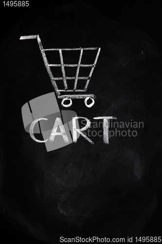 Image of Cart drawn with chalk